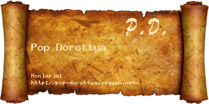 Pop Dorottya névjegykártya